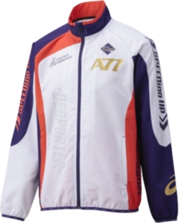 【ASICS/アシックス】 A77 フリークロスジャケット ホワイトxチェリートマト ユニセックス アシックス